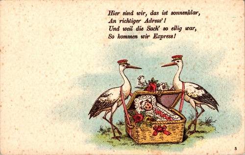 Geburt klapper storch - klapper,