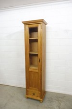 Schmale Vitrine Küchenschrank Schrank aus Weichholz Landhausstil