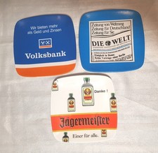 3 Zahlteller Jägermeister Volksbank Die Welt *Vintage *Top Zustand