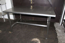 Edelstahl Arbeitstisch, verstärkte Arbeitsplatte, 150x100cm, Tisch, Metzgertisch