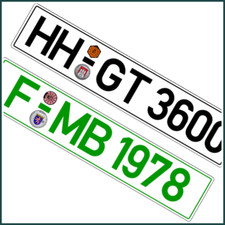 1 Paar BRD Kennz. ( NICHT EU 