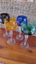 Römergläser Bunt 4er Set Schleuderstern Top-Zustand!