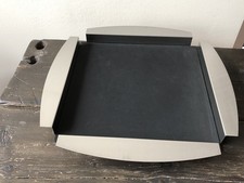 Edelstahl Serviertablett mit schwarzer Silikon? Matte in modernem Design!