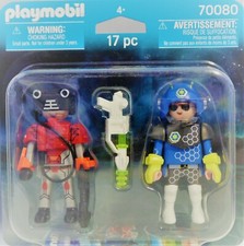 Playmobil Blister 70080 Duo-Pack Space-Polizist Ganove Roboter Alien Mech NEU