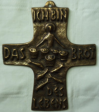 Bronze Wandkreuz Brot des