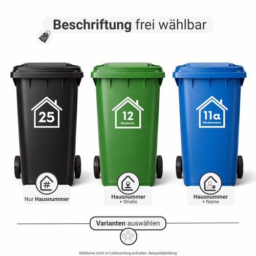 Mülltonnen aufkleber - mülltonnen,