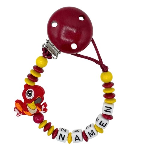 Schnullerkette mit wunschnamen - schnullerkette,
