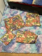 Gardinen/Vorhänge: 4 Seitenschals 4 Sofakissenbezüge Bunt Vintage Retro