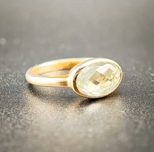 Aquamarin Ring - 375 Gold gr. 63 Damen Schmuck Goldring