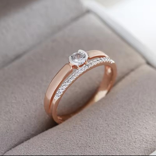 Edles damen ring rosegold - edles,