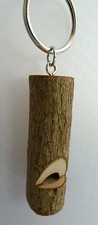 Schlüsselanhänger Trillerpfeife Notfallpfeife Signalpfeife aus Holz ca 6cm
