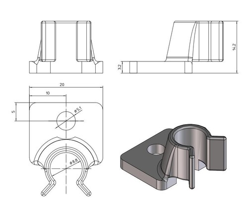 Verschluss clip raste - clip,
