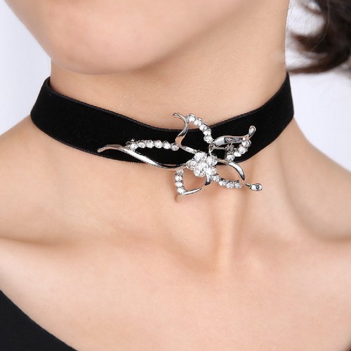 Gothic collier schwarz set - schwarz,