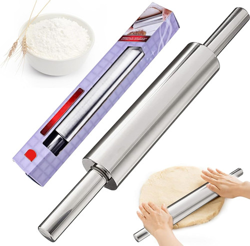 Edelstahl teigrolle 43cm für - edelstahl,