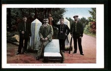 Ansichtskarte Deutsche, niederl. und belgische Zollwache am Vierländerack 