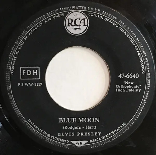 Elvis presley blue moon just - blue,