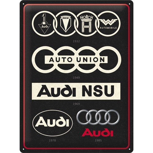 Blechschild cm audi - x,