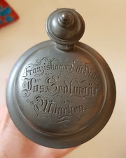 alter Bierkrug Glas Franziskaner Leist Bräu Sedlmayr 0,4l Krug München