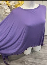 Bolero, Überwurf, Poncho, Flieder Lila, Zipfel, EG