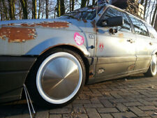 4x Moon Caps + Weißwandringe 15" Zoll passend für VW Bus T1 T2 T3 T4 T5 Multivan