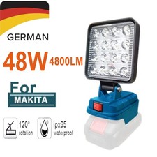 48W Für Makita Li-ion Akku LED Arbeitsleuchte 18V Strahler Licht Taschenlampe