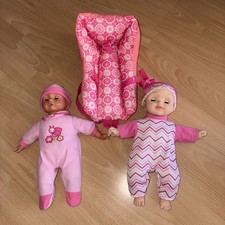 2 Puppen 30cm Mit Tragerucksack Weicher Körper  Geoffrey LLC, Bayer Mit Sprache