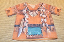 Kinder Indianer Shirt Alter 4-5 Jahre Fasching Karneval Fastnacht Party Gr. 104
