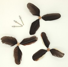 3er Set Ersatzfedern Propeller für Windspiel / Gartenstecker / Mobilé