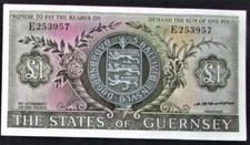 Guernsey 1 Pfund 1969 P45b EF+