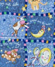 Halber Meter Hey Diddle Diddle Kinderreim Baumwolle Steppstoff