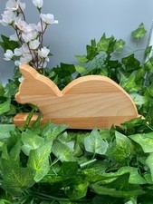 Holz katze liegend - holz, (buche)