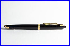 Großer 1990er WATERMAN Carene ROLLERBALL PEN Schwarzer & Gold mit neuer Mine
