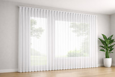 Gardine Voile Weiß Faltenband