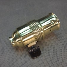 Antik E14 Messing Drehschalter Fassung ca 1933 Vintage Ersatz Lampenfassung N.12