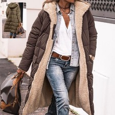 Damen Wintermantel Lang Mit