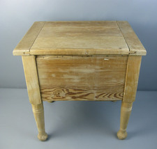 Truhenhocker Hocker m. Stauraum Beistelltisch Nachttisch Landhaus Holz alt antik