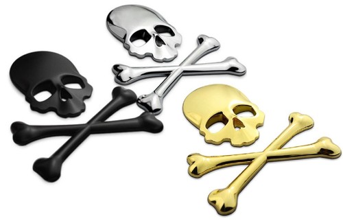 Metall skull totenkopf logo - 3d,