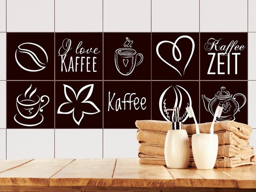 Fliesenaufkleber küche kaffee - fliesenaufkleber,