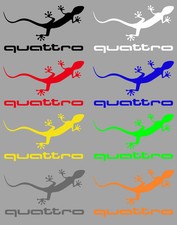 Aufkleber Sticker Quattro Gecko in div. Farben Allrad A4 A6 RS S3 S4 RS6 80 100