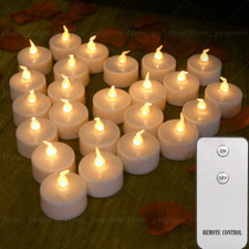 Flammlos LED Teelichter LED Kerzen Licht Flackern mit Fernbedienung 6/12/24PCS