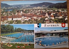 Zurzach (Aargau / Hochrhein): Karte mit 3 Aufnahmen, um 1975/1980, ungelaufen