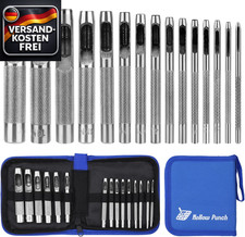 Locheisen Set 15 Stück 1-11