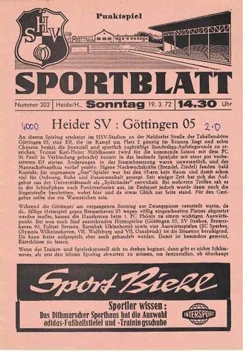 Fussball programmheft 71 72 - fussball-programmheft, 71/72