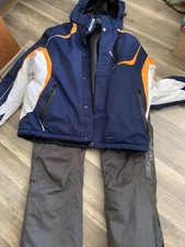 EYECATCHER von IGUANA: 2-teiliger Skianzug, Trägerhose, Jacke, blau/schwarz