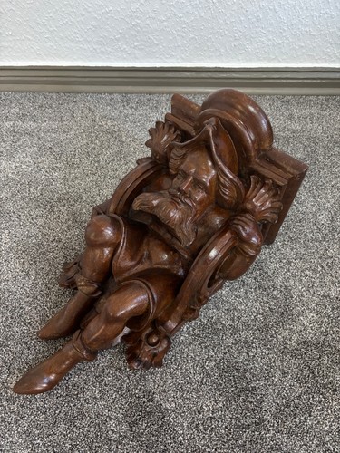 Holzfigur wandkonsole eiche - holzfigur,, wandkonsole,