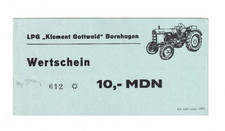 DDR LPG-Geld Wertschein 10 MDN