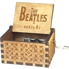 Antike Holzspieluhr Handkurbel