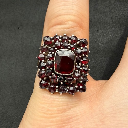 Vintage ring 835 silber granat - vintage,