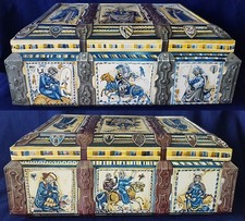 Große E. OTTO SCHMIDT Nürnberg Lebkuchendose Blechdose - historische Motive