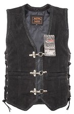 Damen Nubuk Lederweste Slim